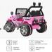 Uenjoy Kid's Power Wheels 12V Ride on Car Ride on Truck 2 Speeds with Remote Control/ Leather Seat/ UV Lights Black   